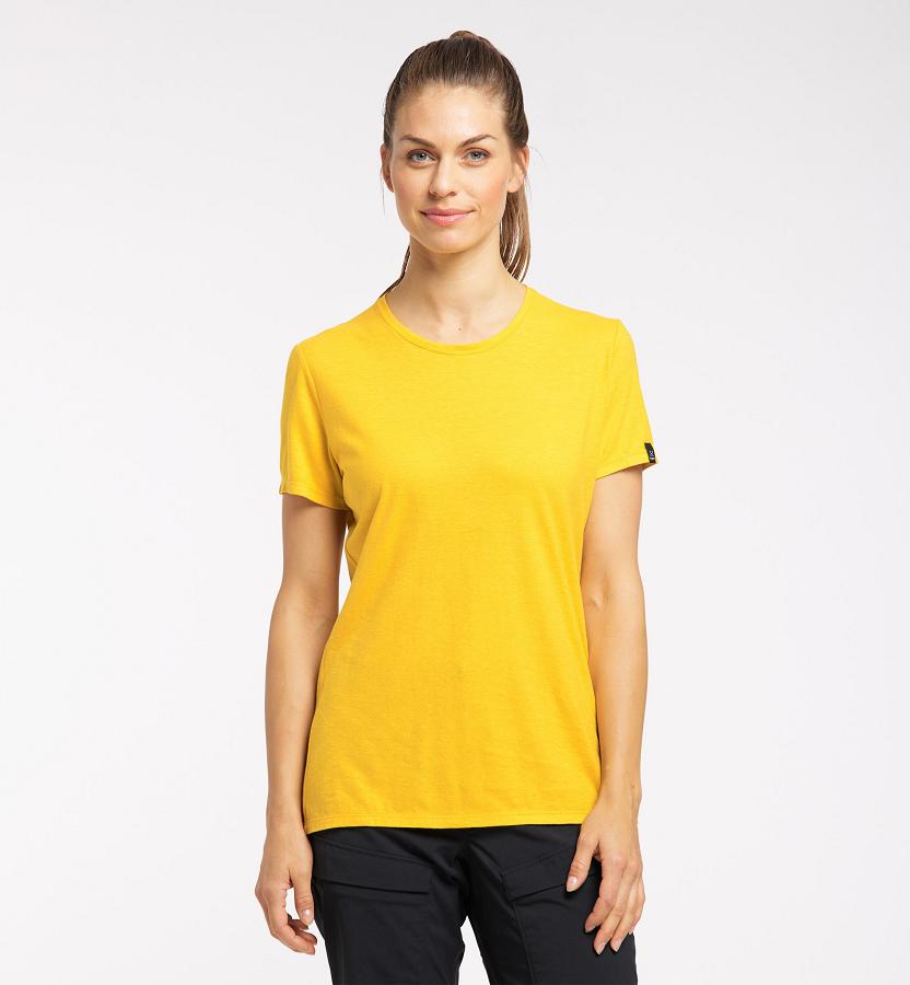 Haglöfs Womens Träd T-Shirt Yellow New Zealand 72860BXVT